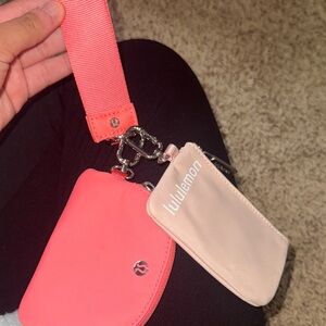 Lululemon Pink and Cream Wristlet Set